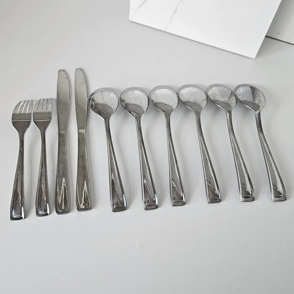 Stainless China Silverware Set 10‎ Pieces Forks Knives Spoons Flatware